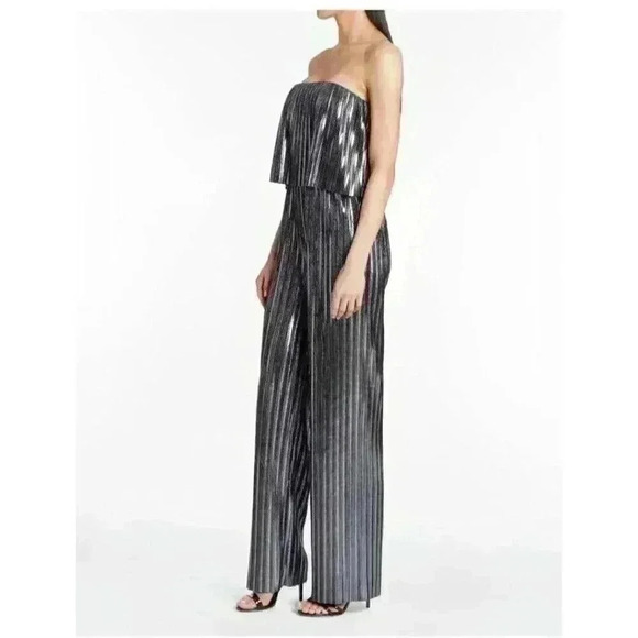 New Amanda Uprichard collina jumpsuit pantsuit in GUNMETAL Size Extra Large XL - Picture 3 of 14